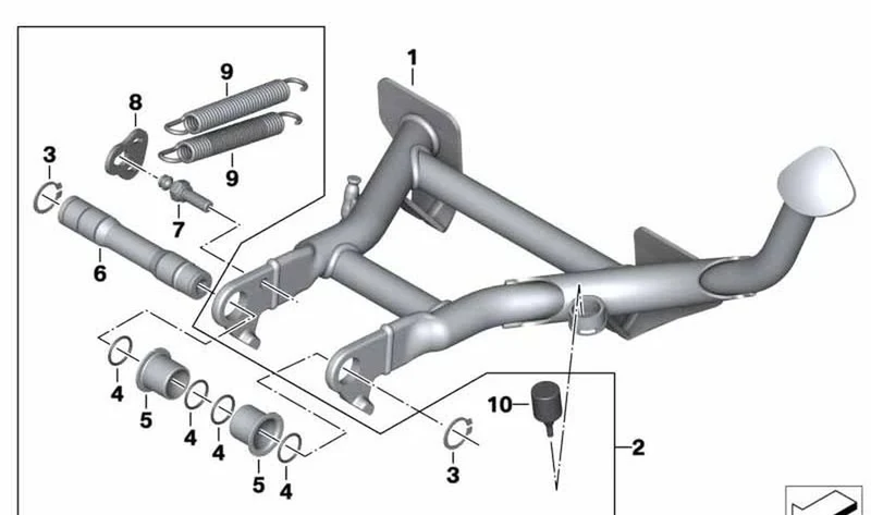 Casquillo con borde de acero OEM 46527723992 para BMW Motorrad K1600GT, K1600GTL, K1600 Bagger... y más. Original BMW Motorrad.