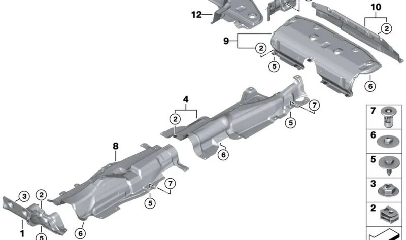 Aislamiento térmico parachoques trasero OEM 51757489462 para MINI Countryman F60, F60 LCI. Original MINI.