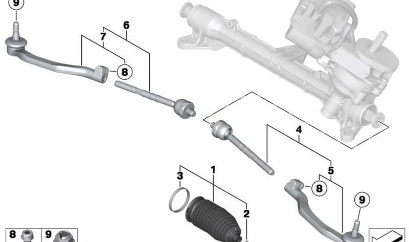 Cinta de sujeción OEM 32106777011 para MINI R56, R55, R57, R58, R59, R60, R61. Original MINI.