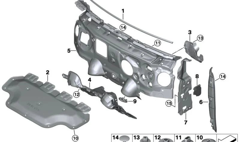 Tuerca espárrago roscado basto OEM 07147376269 para MINI F55, F57, F60, BMW 2' U06, X1 U11... y más. Original BMW y MINI.
