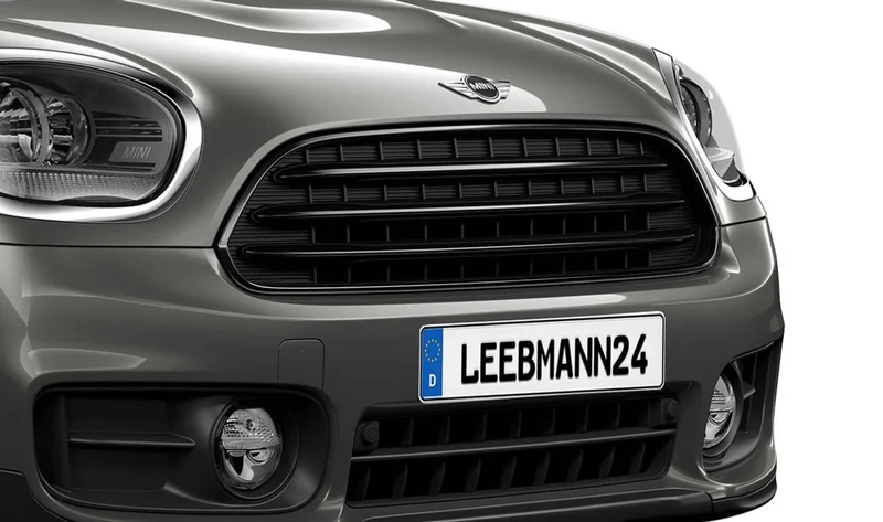 Rejilla decorativa capó delantero Piano Black OEM 51712414966 para MINI Countryman F60 (11/2015 - 07/2020). Original MINI.