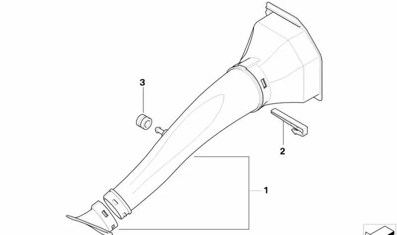 Tubuladura de aspiración izquierda OEM 13717675519 para motos BMW K1200S, K1300S. Original BMW Motorrad.