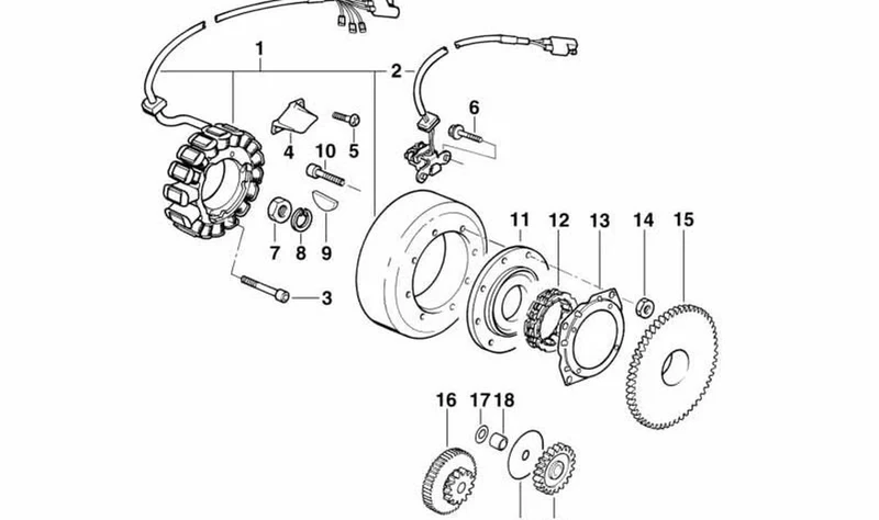 Casquillo distanciador OEM 12112343140 para motos BMW F 650, F 650 ST. Original BMW Motorrad.