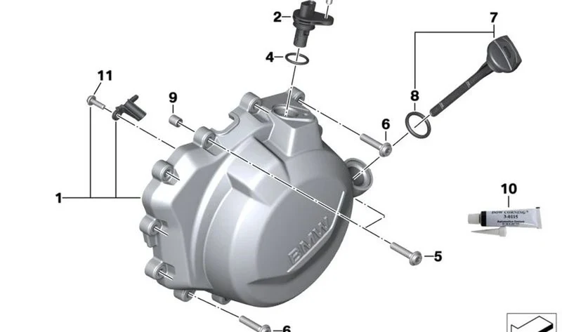 Varilla indicadora OEM 11438526089 para motos BMW F 750 GS, F 850 GS, F 900 R, F 900 XR... y más. Original BMW Motorrad.