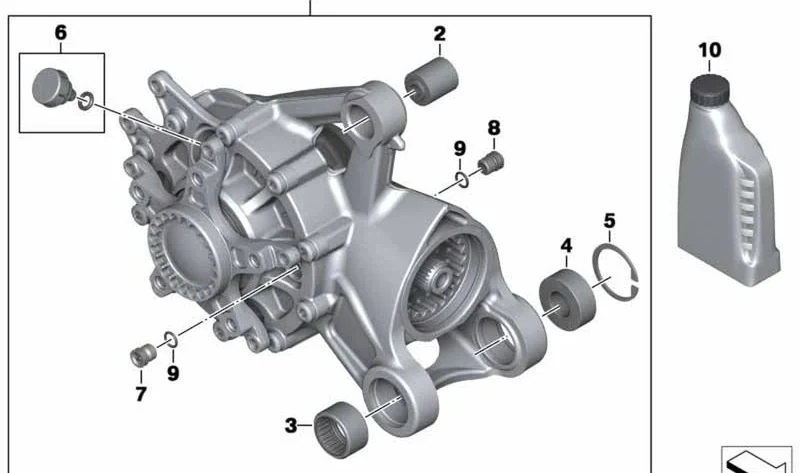 Engranaje angular trasero OEM 33117721514 para motos BMW K 1600 GT, K 1600 GTL, K 1600 Bagger... y más. Original BMW Motorrad.