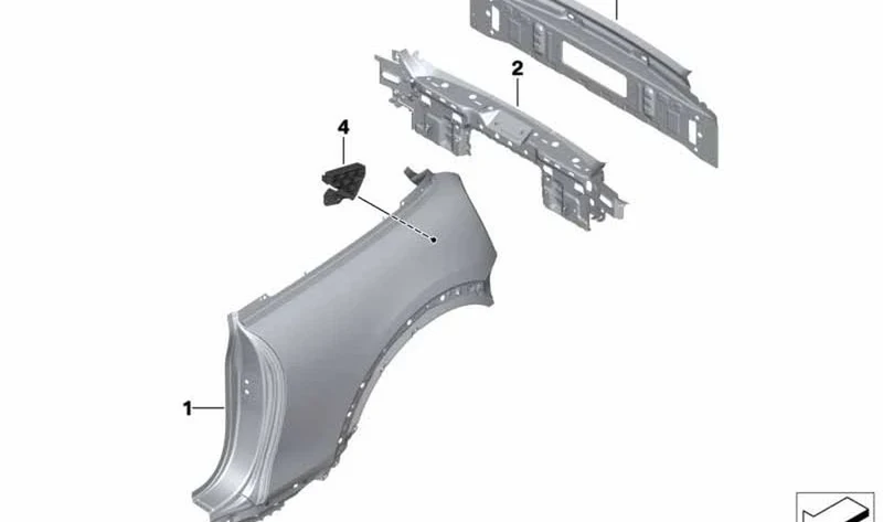 Revestimiento interior trasero OEM 41007402476 para MINI Cabrio F57, F67, F57 LCI. Original MINI.