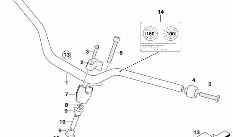 Tornillo ASA M8X30 OEM 07129906204 para BMW Motorrad F800GS, R1200GS, F650GS... y más. Original BMW Motorrad.