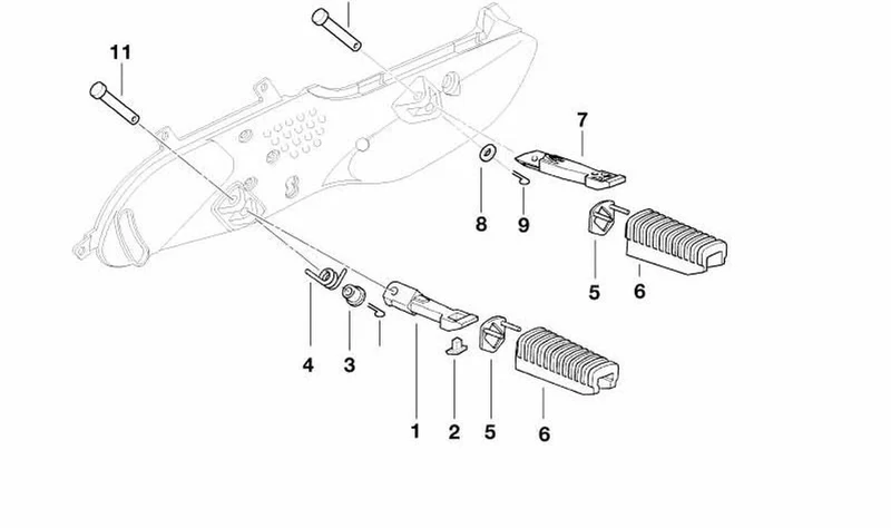 Perno OEM 46711451220 para motos BMW R850R, R1100R, R1100RT, R1150RT, K1, K100... y más. Original BMW Motorrad.