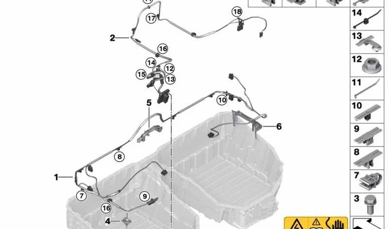 Soporte de cable arista OEM 61136943978 para MINI R56, F56, Clubman R55, Cabrio F57, Countryman F60… y más. Original MINI.