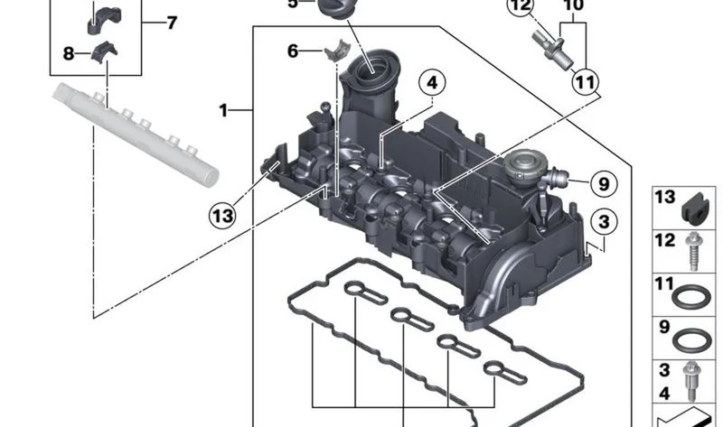 Boquilla OEM 12518585290 para MINI R56 LCI, Clubman R55 LCI, Cabrio R57 LCI, Coupé R58, Roadster R59, Countryman R60, Paceman R61. Original MINI.