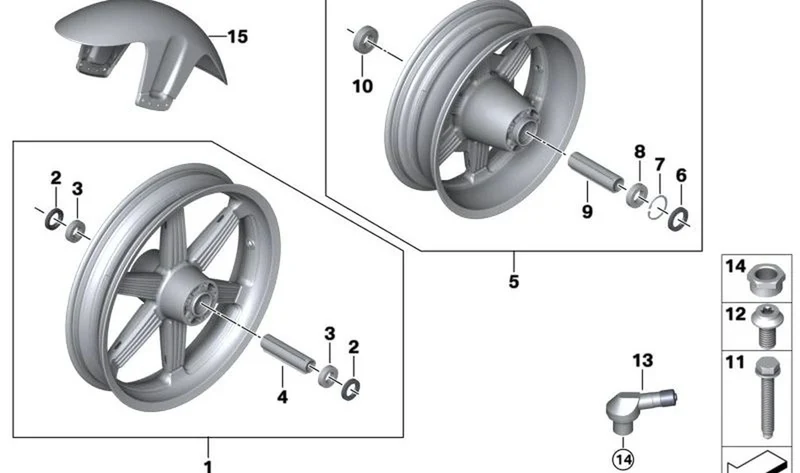 Rueda delantera Aero OEM 36317106172 para BMW Motorrad R18, R18 Classic, R18 B, R18 Transcontinental. Original BMW Motorrad.