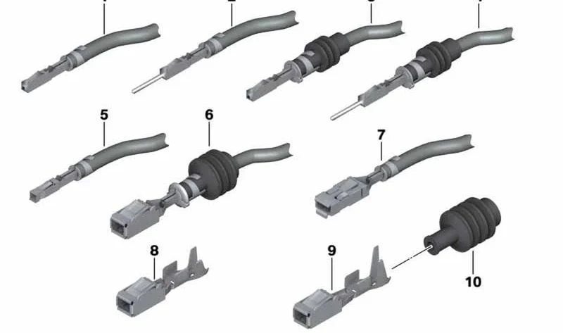 Terminal ELO-Power 5,2x0,63 OEM 61138364844 para BMW E81, E87, F20, E46, F30 y MINI R50, R56, F56... y más. Original BMW y MINI.