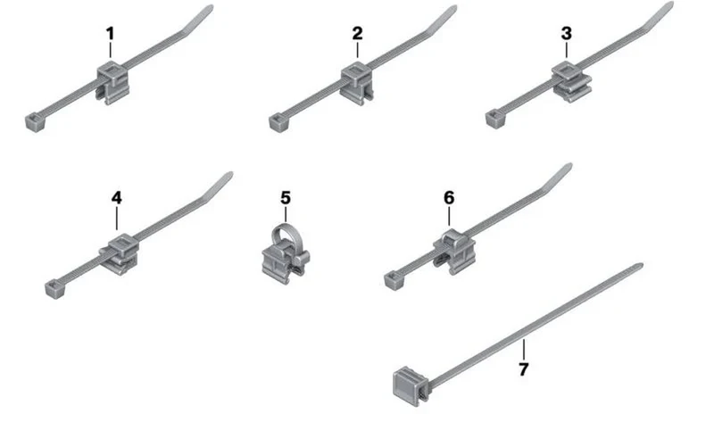 Cinta sujetacables con soporte OEM 61137811032 para motos BMW K1200S, R1300GS, F800R… y más. Original BMW Motorrad.