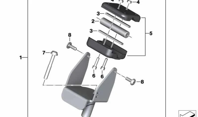 Soporte BMW Motorrad Navigator OEM 77528563044 para motos BMW R nineT Racer. Original BMW Motorrad.