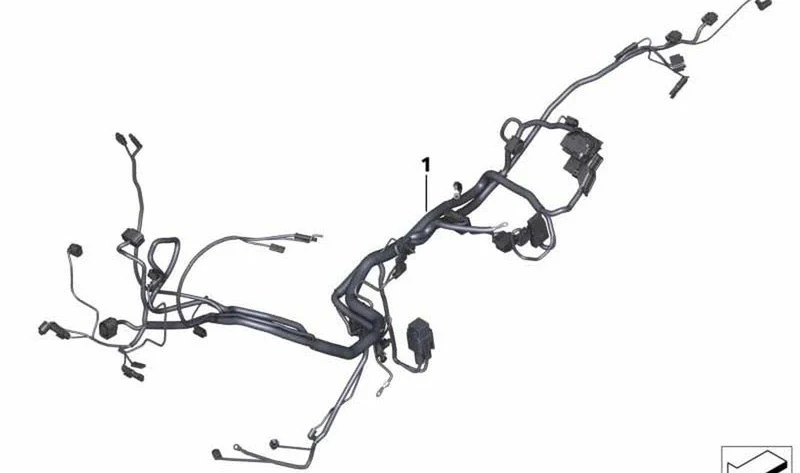 Mazo de cables principal OEM 61111622424 para motos BMW F750GS, F850GS, F850GS Adventure. Original BMW Motorrad.