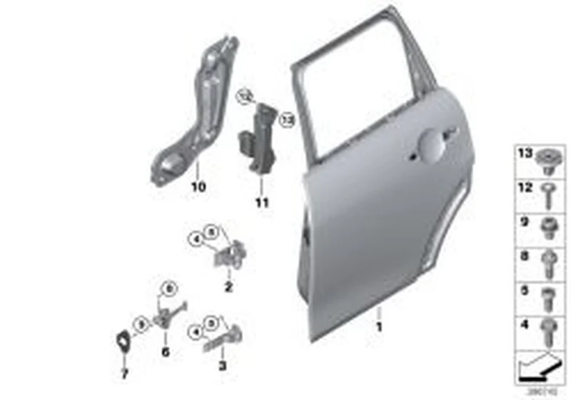 Crashpad puerta trasera derecha OEM 51717322420 para MINI F55, F55 LCI. Original MINI.