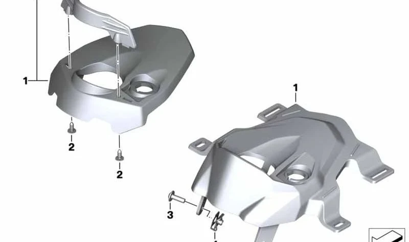 Moldura de la cerradura de contacto OEM 46637708317 para motos BMW F700GS, F650GS, F800GS, F800GS Adventure. Original BMW Motorrad.