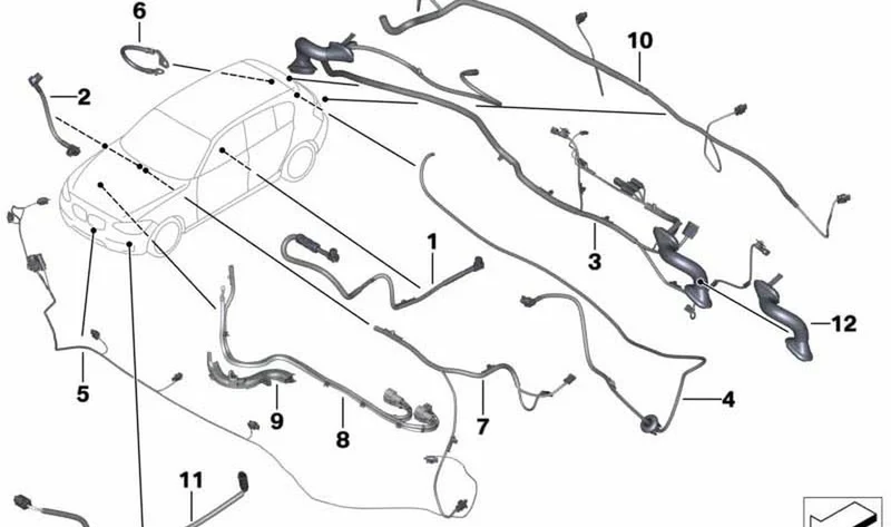 Cable HSD HU-CID OEM 61128704090 para BMW F20, F30, F34, F82 y MINI F56, F55, F54, F60... y más. Original BMW y MINI.