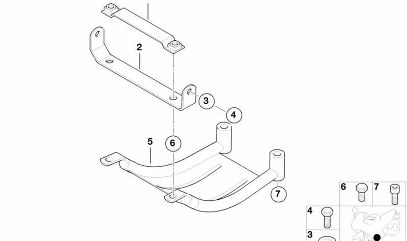 Tornillo ISA M10X55 OEM 07129906213 para motos BMW R1200GS, F800R, K1200S... y más. Original BMW Motorrad.