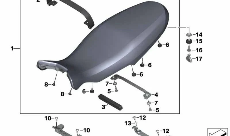 Asiento Urban Yellow Black OEM 52531542174 para BMW Motorrad R nineT Urban G/S K33. Original BMW Motorrad.