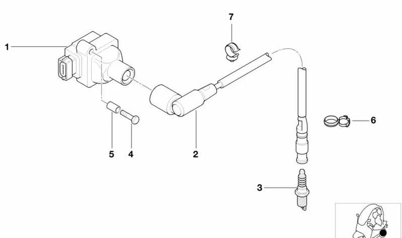 Abrazadera de cable OEM 12132350528 para BMW Motorrad C1 (0191, 0192). Original BMW Motorrad.