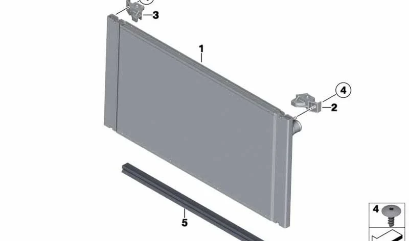 Radiador delantero OEM 17112751276 para MINI R56, R55, R57, R58, R59, R60, R61... y más. Original MINI.