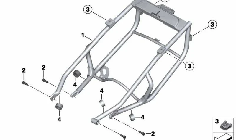 Junta de maletero OEM 46517725327 para BMW Motorrad C 650 GT, C 650 GT (0C05). Original BMW Motorrad.