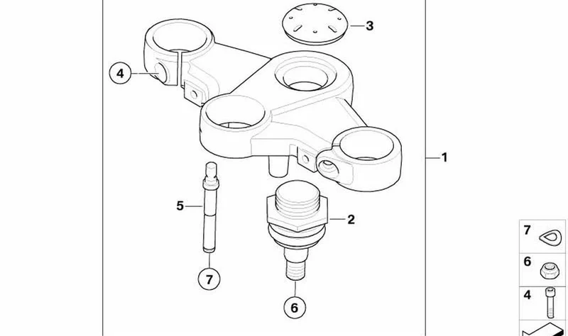 Caperuza OEM 31427678003 para BMW Motorrad R 1200 ST (K28) 2005-2007. Original BMW Motorrad.