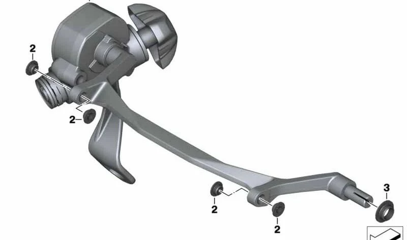 Volante manual OEM 46638536083 para BMW Motorrad R1200GS, R1250GS, R1200GS Adventure, R1250GS Adventure. Original BMW Motorrad.