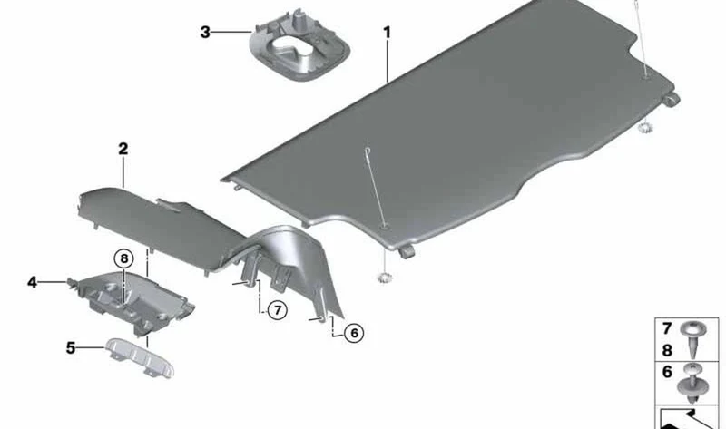 Fondo de depósito OEM 51477406076 para MINI Countryman F60, F60 LCI, Cooper S, Cooper SE ALL4. Original MINI.