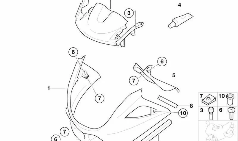 Junta OEM 46637658865 para BMW Motorrad K 1200 GT, K 1200 RS. Original BMW Motorrad.