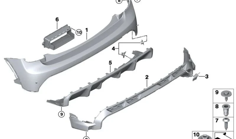 Soporte PDC trasero OEM 51125A3CAC9 para MINI F55, F56, F55 LCI… y más. Original MINI.