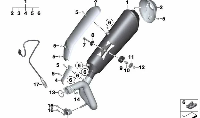 Sistema silenciador OEM 18518371458 para motos BMW G 310 GS (K02). Original BMW Motorrad.