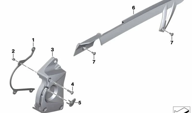 Tapa de protección OEM 27727721842 para motos BMW S 1000 RR, S 1000 R, HP4. Original BMW Motorrad.