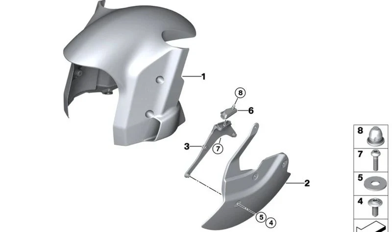 Cubierta disco de freno izquierda OEM 46617915225 para motos BMW M 1000 RR (K66). Original BMW Motorrad.