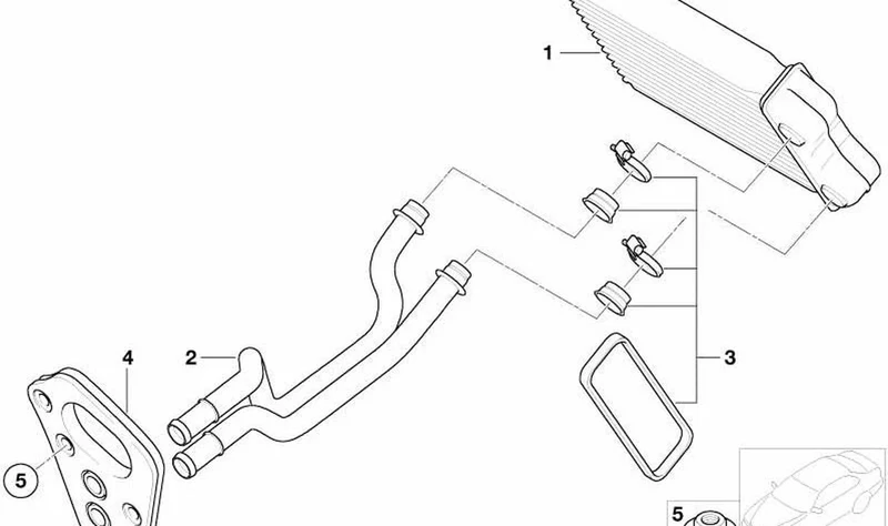 Juego de piezas de fijación OEM 64116910914 para MINI R50, R53, Cabrio R52. Original MINI.