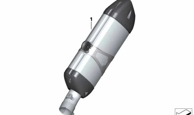 Silenciador final cromado OEM 18518525089 para motos BMW R1200GS, R1250GS, R1200GS Adventure... y más. Original BMW Motorrad.