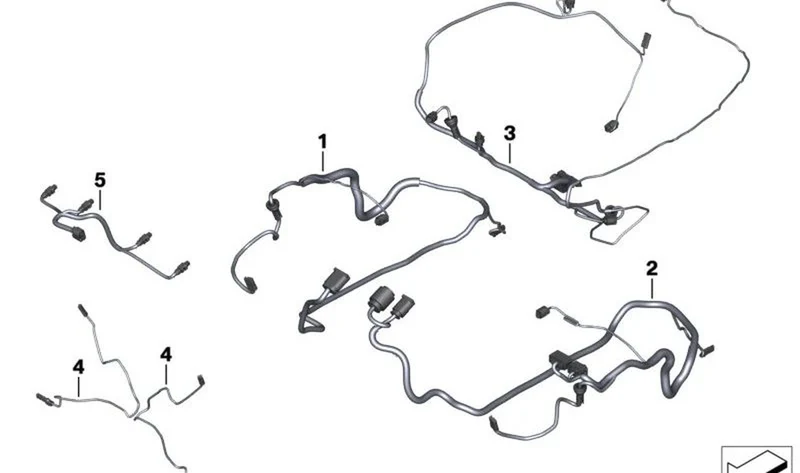Mazo de cables maleta izquierda OEM 61111692244 para BMW Motorrad R 18 B, R 18 Transcontinental. Original BMW Motorrad.