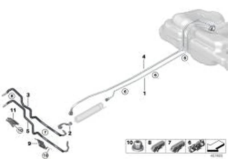 Chapa protectora conductos combustible OEM 16127497998 para MINI Clubman F54, Countryman F60, BMW X1 F48, X2 F39... y más. Original BMW y MINI.