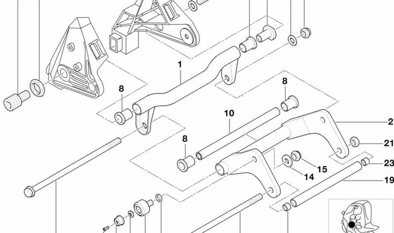 Arandela OEM 46712335948 para motos BMW C1 0191, 0192. Original BMW Motorrad.
