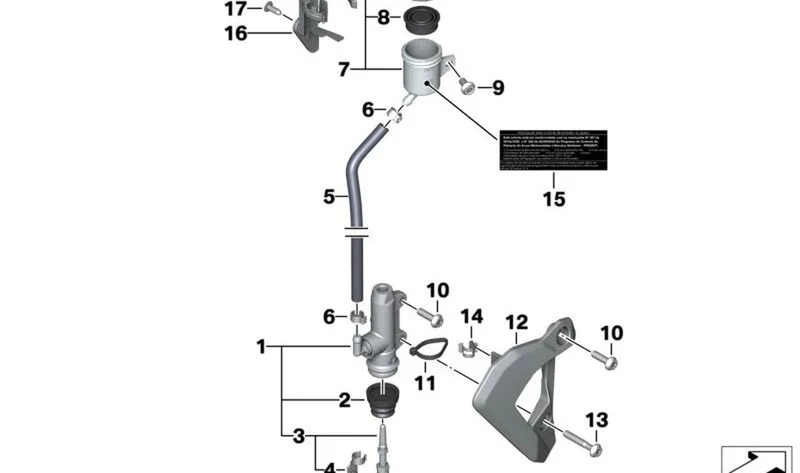 Protección de talón derecho OEM 46718392296 para motos BMW F750GS, F850GS, F900GS... y más. Original BMW Motorrad.