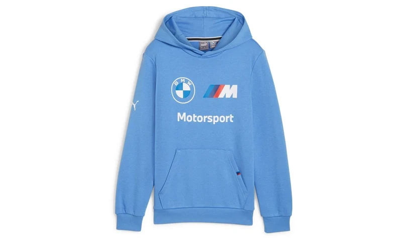 Sudadera con capucha M Motorsport Logo Kids azul claro talla 128 OEM 80145B31944 para BMW. Original BMW.