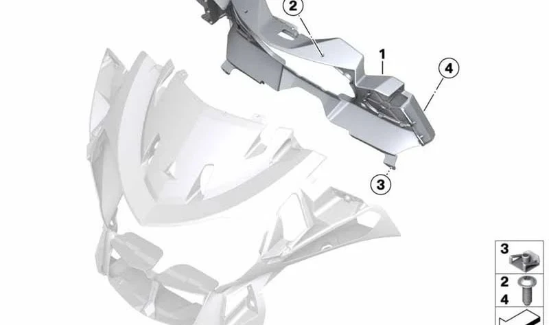 Cubierta de instrumentos OEM 46637711707 para BMW R1200RT (K26, 2009-2014). Original BMW Motorrad.