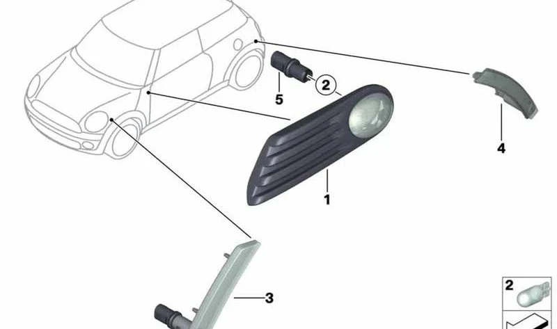 Portalámpara delantero OEM 63137298582 para MINI R56, R56 LCI, Clubman R55, Cabrio R57, Coupé R58, Roadster R59, Countryman R60, Paceman R61... y más. Original MINI.