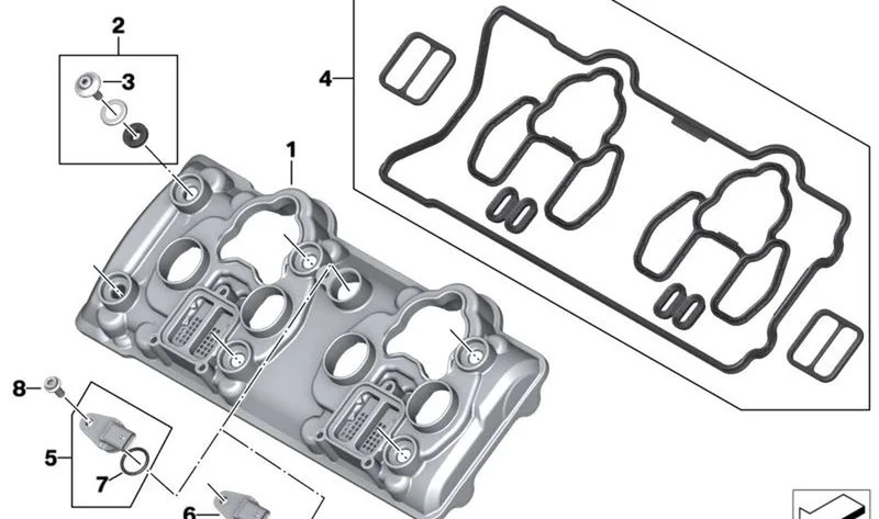 Cubierta de culata OEM 11128569341 para motos BMW S 1000 R, S 1000 RR, S 1000 XR, M 1000 R, M 1000 RR... y más. Original BMW Motorrad.