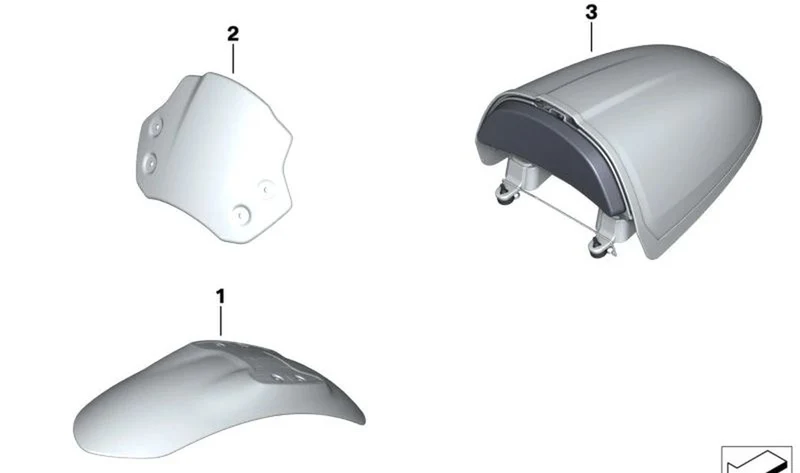 Cubierta del depósito de aluminio OEM 52537923475 para BMW R nineT, R nineT Pure. Original BMW Motorrad.