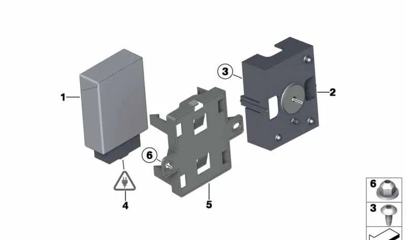 Soporte de módulo de remolque OEM 61359805654 para MINI Countryman R60, Paceman R61. Original MINI.