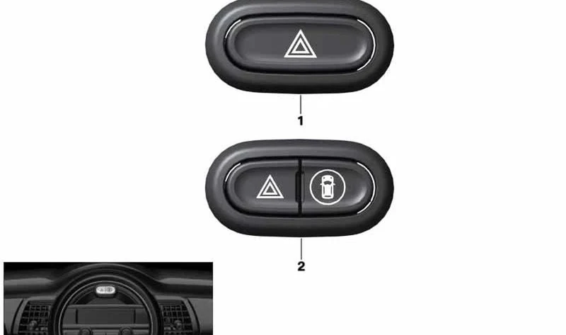 Interruptor sistema asistencia avanzada OEM 61319423269 para MINI F54, F55, F56, F60... y más. Original MINI.