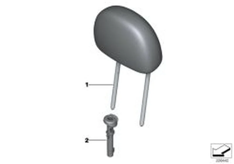 Guía de apoyacabeza OEM 52109801330 para MINI Countryman R60 (2010-2016). Original MINI.
