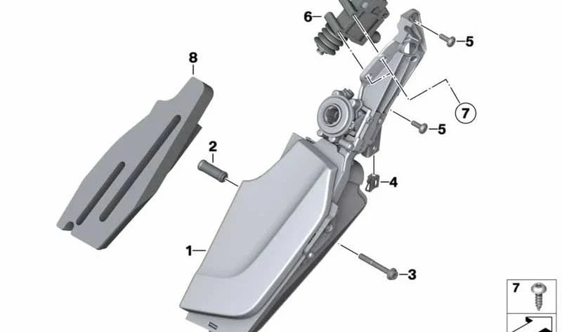 Portaobjetos derecho OEM 46637710448 para motos BMW K1600 GT, K1600 GTL. Original BMW Motorrad.